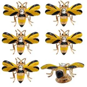 Paxar 616814027463 Glrovazas Bee Cabinet Knob 6 Pcs Single Hole Insect Handle Gold