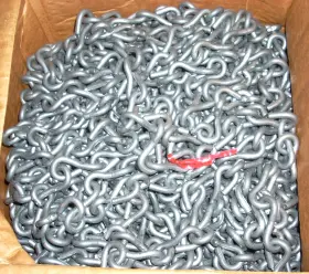 7500632 Peerless #6 Jack Chain 100 Ft Zinc Coated Working Load Limit 88 Lbs Usa Made