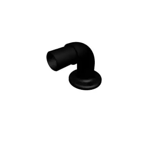 H-40000201 Pegatha Aluminum Handrail Return Bracket Black 90 Degree Wall Mount Outdoor Stair