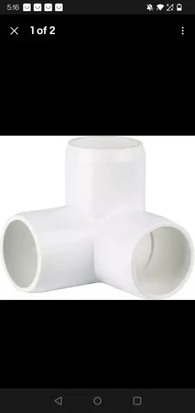 075-3w Performance Pvc 3/4 Inch Furniture Grade 3-way Corner Elbow Fitting - 10 Pack