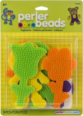 22645 Perler Fun Fusion Pegboards 7/pkg-boy/girl/bear/monkey/butterfly/2 Flowers