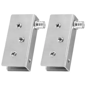 Peroup 609044706932 Adjustable Glass Door Hinges Clamp Cabinet Pivot Hinge Clip For 8-10mm