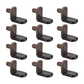 Peroup 619668188557 30pcs 6mm Shelf Support Peg For Furniture L-shaped Bracket W Sleeve Bronze