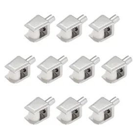 Peroup 672668640326 10pcs 23x12x12mm Glass Shelf Brackets For 5-8mm Thickness Shaft Mount Zinc Alloy