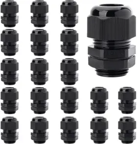 Pionfynes 732468809320 20pcs 3/4ftft Npt Cable Gland Waterproof Adjustable 13-18mm/0.51-0.71inches Nyl