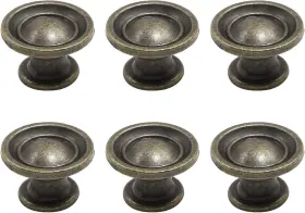210913 Piutouyar 6 Pack Bronze Vintage Dresser Knobs Round Knob