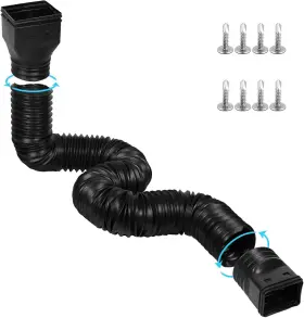 Plusgutter1026 Plusgutter 313104359340 11.5ft Long Gutter Downspout Extensions Flexible Drain Extender Down