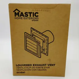 Plygem 728228130001 White Louvered Exhaust Utility Vent Mastic Home Exteriors By Exvent 04