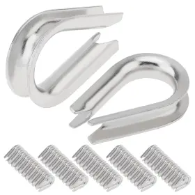 Pnxktxo Bdm 02z Us21 M5 50pcs Wire Rope Thimbles 3/16 Inch Stainless Steel Thimble For Diameter Cable