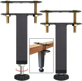 B09d385c8b Porohom 2pcs 7.8 Inch -10.6 Metal Adjustable Height Bed Frame Support Leg Stee