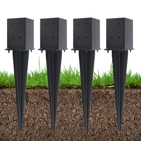 Wl002 Postybay 1 Pcs 4 Inch X4 Fence Post Anchor Ground Spike 22 Internal 3.6 X3.6 Stakes