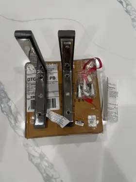 3372765 Pottery Barn Right Angle Bracket Nickel Finish 1.25x 7 Inch Rustic S/2 Msrp 59 New