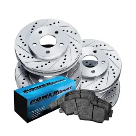 Blcc.34129.03 Power Sport Powersport Front Rear Brakes And Rotors Kit Brake Pads Rot