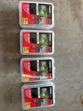 116128 Powerpro 4 Box Of Power Pro Metal Screws Self-drilling Hex Head 12-24 X 2-in