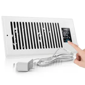 B410w Powerscale 4 Inch X 10 Smart Vent Air Booster Register Fan With Humidity Temeperature Senso