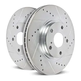 Jbr1599xpr Powerstop Power Stop Front Evolution Drilled And Slotted Rotor Pair For Mazd