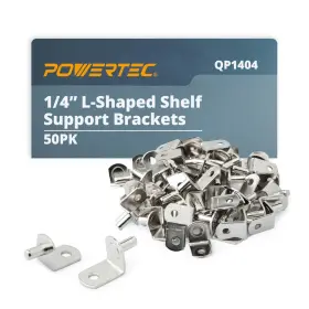 Qp1404 Powertec 1/4 Inch Shelf Pegs L Shaped 50pk