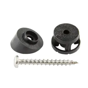 Balcon-rb100 Precision Baluster Connectors Black Round Durable Plastic With Weatherized Screws 100-pack