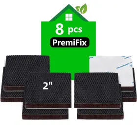 Pads-003b Premifix Non Slip Furniture Rubber Pads 8 Pieces 2 Inch Square Anti Ha