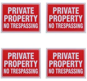 35408p4 Primada 8 Private Property No Trespassing Sign 9 X 12 Inch