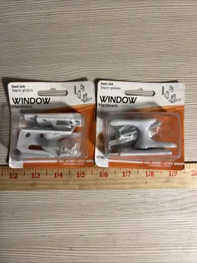 171857-w Prime-line Slide-co Casement Window Lock White Painted Lot Of 2