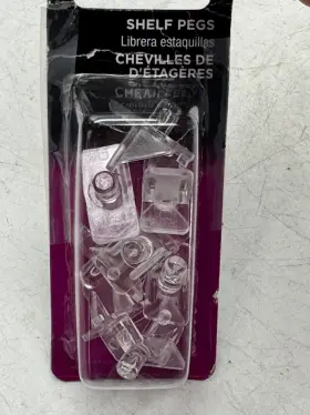 C10136r2 Prime-line Shelf Pegs Sealed Pack Of 8 Clear 1/4 6mm Plastic Support