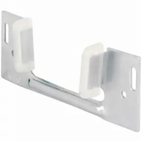 N-6566 Prime-line 6 Pack - Sliding Pocket Door Bottom Guide Steel With Plastic Guides 1-3/8x1-1/4 Inch