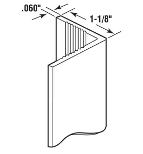 650700 Prime Line Products 1 1/8 X 48 Inch Corner Shield In White 5 Pack