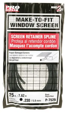 P-7529 Prime Line Products Screen Retainer Spline Black 15/64- Inch X 25-ft. -p 7529