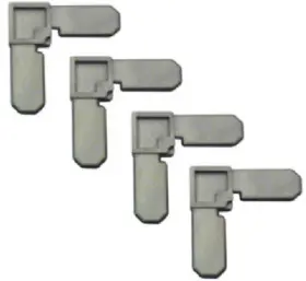 Pl-7727 Prime Line Products 6 Pack - Screen Frame Corners Gray Nylon 3/4 X 5/16- Inch 4-pk. -pl 7727