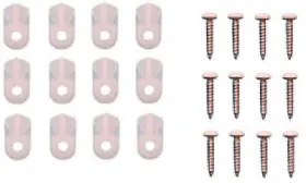 Pl-7738 Prime Line Products 6 Pack Window-screen Flush-panel Clips White Plastic 12-pk. Pl 7738