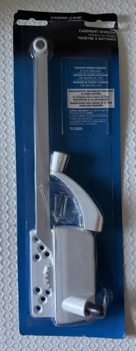 Th-23025 Prime-line Products 9-1/2 Inch White Right Hand Single Arm Window Casement Operator Th 23025