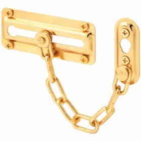 U-9905 Prime Line Products 6 Pack Entry Door Chain Lock Brass-plated Steel U 9905