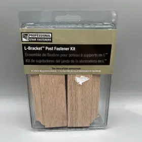 0065962 Professional Stair Fasteners 3 Inch Oak Chene Roble Wood L-bracket Post Fastener Kit