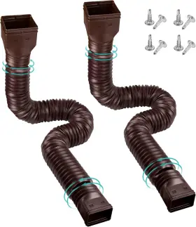 Pxcayff 445046972950 2 Pack Rain Gutter Downspout Extensions Flexible Extender Diverter Ext