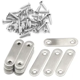 Pwjr058 Pxyelec 2.2 Inch 2 Holes Stainless Steel Flat Mending Repair Plate Bracket Connector