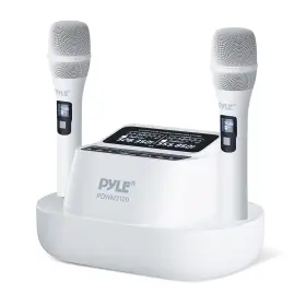 Pyle Pdwm3100.5 Uhf Wireless Microphone System Bluetooth Receiver With 2 Rechargeab