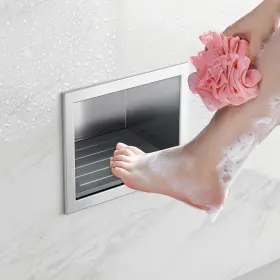 B0d53n99mv Qeke Shower Foot Rest For Shaving Legs - 304 Stainless Steel Footrest Niche