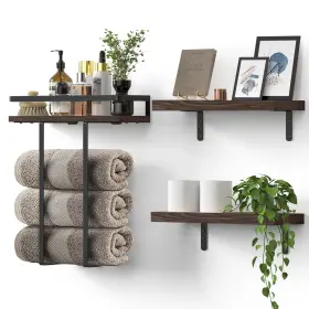 B0fgtrltmy Qhmchldz Towel Racks For Bathroom-wall Mounted Floating Shelves Wall Bathroom Bedroom