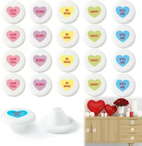 Knob-03 Qimgic Valentines Cabinet Knobs Covers - 20pcs Valentine S Day Handle White