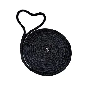 Qiqu 778942046560 Nylon Dock Line Double Braided 1/2 Inch 20 Ft Black For Marine Boat