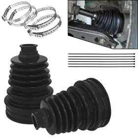 Qkys-fct01 Qkys Cv Boot Repair Kit Silicone Axle Front Waterproof Rack 2pcs Black