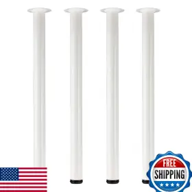 B08ldh6w2v Qlly 29.5 Inch Adjustable Metal Desk Table Legs Furniture Set Of 4 White