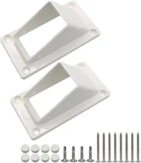 Qlvily 445048292285 2pcs 2 Inch X 3 1/2 Stair Rail Handrail Vinyl Bracket Kit Fence Brack