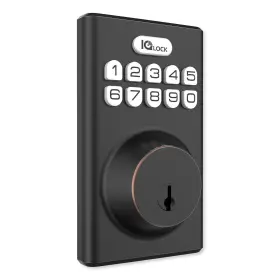 Qolsys 290109986104 Iq Lock-pg Push Button Deadbolt Oil-rubbed Bronze Lock-pgk-orb
