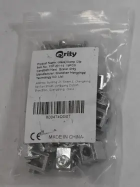 Fxtj03-16 Qrity Lot Of 16 Glass Clamp Clip Shelf Brackets Adjustable Shaft Mount
