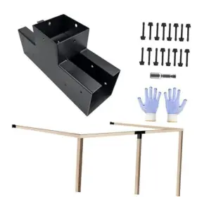 Qro-fb-160 Qrooviiy Pergola Bracket Kit 6 Inch X 3-way T-shaped Woodworks For