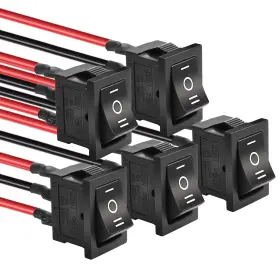 Qteatak Jf-0084 Kcd1-01 On/off/on Pre-wired 3-pin 3-position Snap 10a/125v 6a/250v Boat Rock