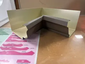 Q5inm360 Quality Aluminum 5 Inch 90 Degree Inside Corner Gutter Mitre Terratone
