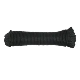1031ug100c1e Quality Nylon Rope 3/16 Inch Black Dacron Polyester - 100 Foot Solid Braid Industrial G